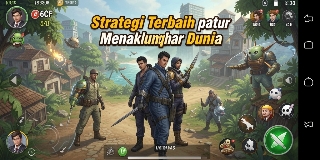 Screenshot menampilkan pertempuran epik dalam 6CF dengan strategi SLG.