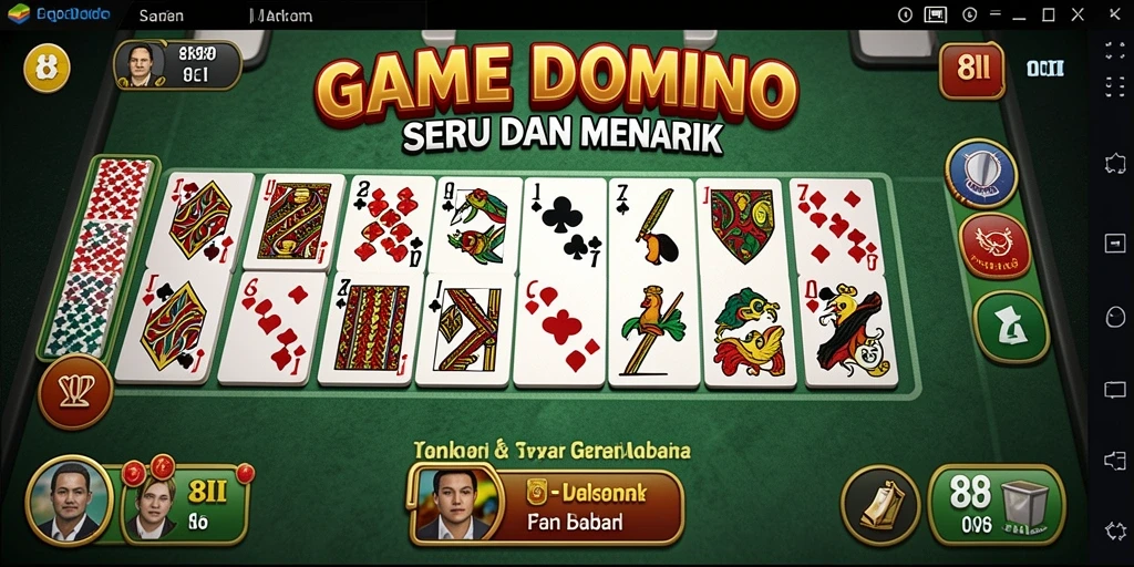 Screenshot gameplay 8II menunjukkan aksi seru bermain Domino.