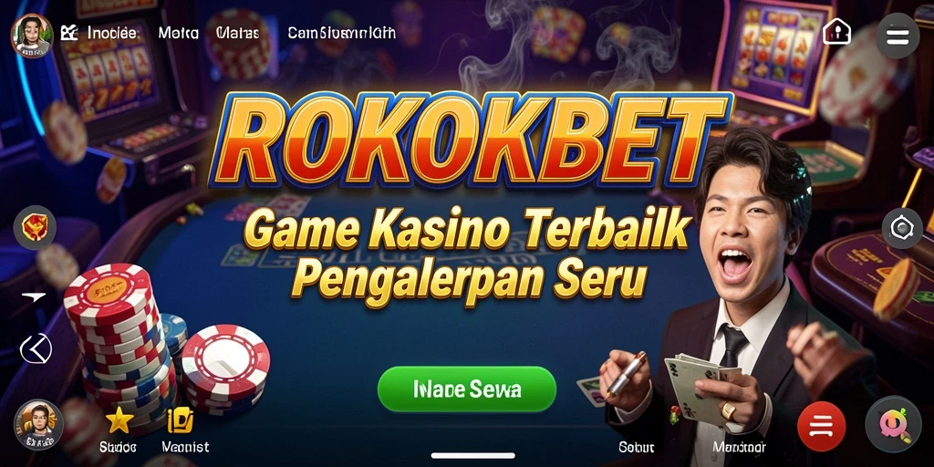 Tampilan menarik gameplay ROKOKBET dengan berbagai permainan kasino.