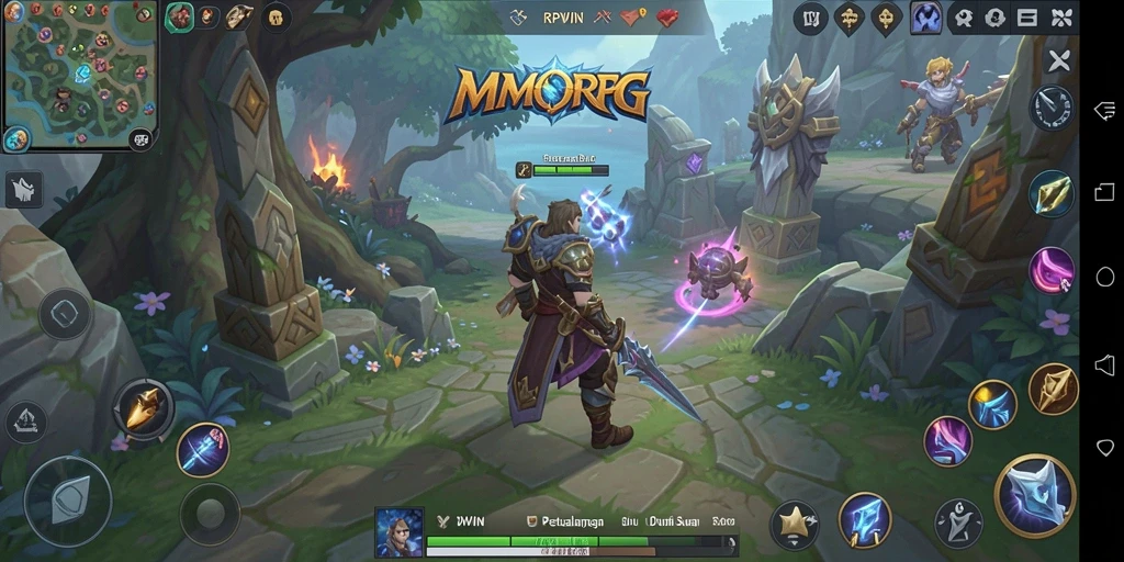 Tampilan gameplay RPWIN yang seru dan menegangkan di dunia MMORPG.