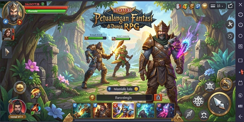Screenshot gameplay SLOT138 menampilkan pertarungan epik dan karakter menarik.